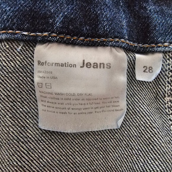 REFORMATION Women's Amie Seamed High Rise Skinny Jeans Sz 28 - Picture 8 of 15